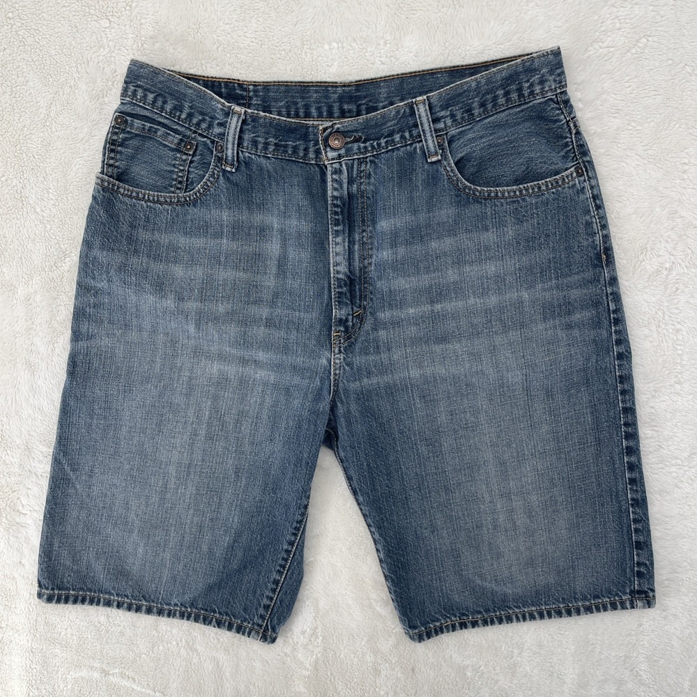 Levis 569 Shorts Mens 36 Blue Denim Loose Straight Fit Jorts Baggy Y2K 90s